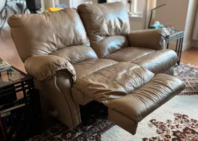 Real leather loveseat recliner, View more