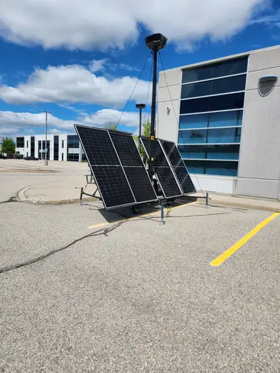 Introducing a utility trailer equipped with a solar power plant, designed to eliminate the need for...