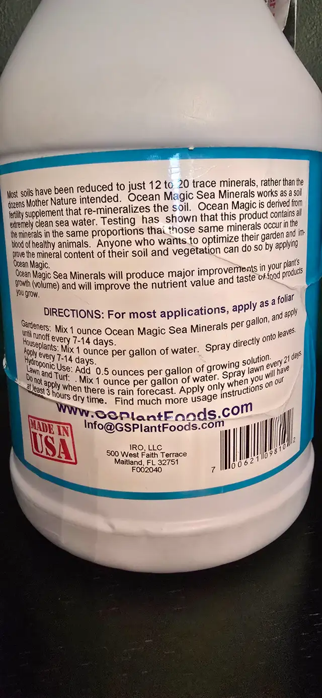 Engrais jardin / Garden Fertilizer – Ocean Magic Sea Minerals in Plants, Fertilizer & Soil in City of Montréal - Image 3