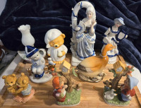 Collectible ceramic figurines.