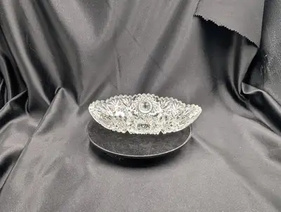 Pressed Glass American Brilliant  Style Relish / Candy Dish, View more