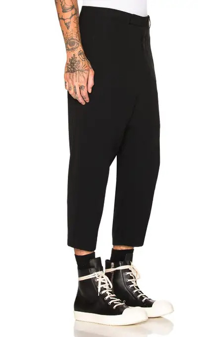Rick Owens Mainline s/s18 DIRT Cropped Astaires size 48EU 60% viscose, 40% virgin wool, lining: 100%...