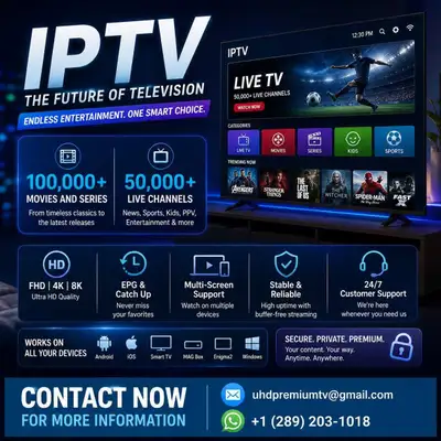 Latest 4K I.P.T.V subscription - 24/7 support, View more