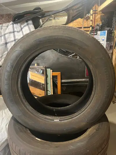 Used tires for sale, with less than 10,000 km on them, they came off a Ford Edge and are all season...