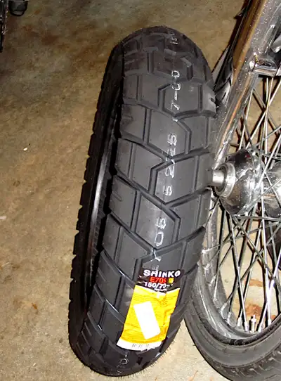 I have a Shinko 705 Rear Tire 150/70-17 TL for sale. This is an adventure bike tire than is more pav...