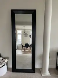 Large black standing mirror