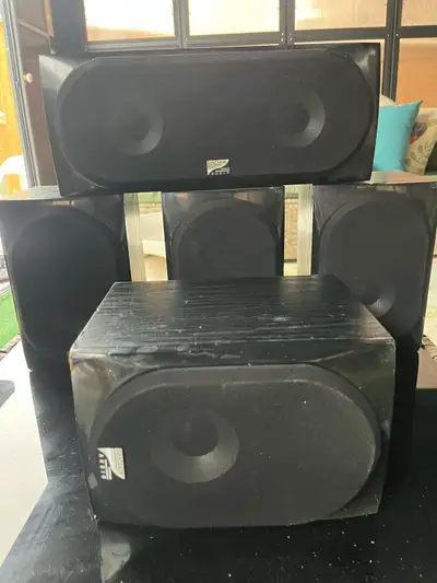 Yamaha & Sinclair Audio 5.1 Home Theater Surround Sound System, View more