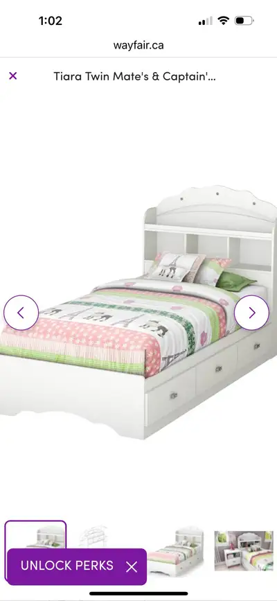 twin bed with drawers , View more