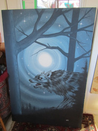 Large Wolf Painting.