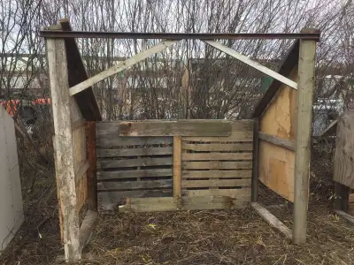 I'm selling a used wood shelter, perfect for providing shade or storage in your backyard. Constructe...