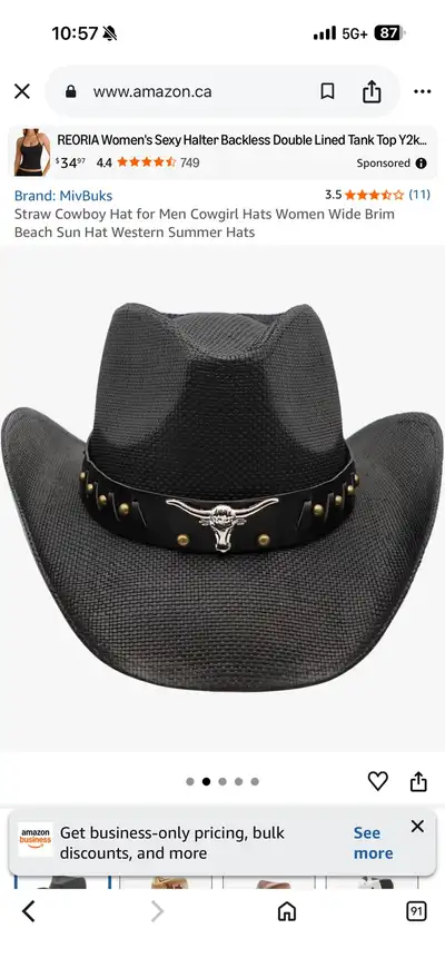 Brand New Never Worn Men’s Black Cowboy hat. Message if interested!