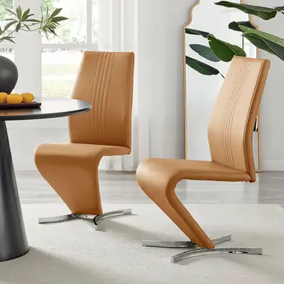 save $900: new[missing] Furniturebox 2 Faux Leather Chrome chair, View more