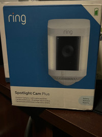 RingSpotlight Cam Plus 1080p Plug-In Smart Home Camera
