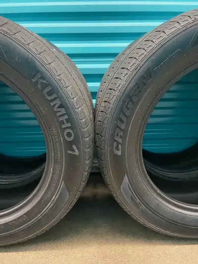 Set4️⃣. 235/60R18 103H Kumho Crugen Premium KL33. Made In USA FIRM $270: Four Used All Seasons Tires...