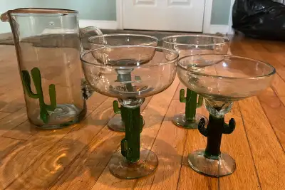 Margarita pitcher and glasses set, View more