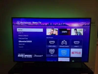 55inch Roku Smart Tv (led lights included, View more