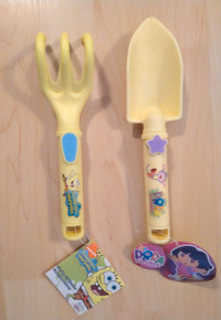 New, SpongeBob & Dora Garden Tools