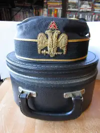Vintage Freemason Hat w Box - Masonic Supply Co. 5th Ave NY