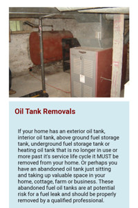 OIL TANK AND FURNACE REMOVAL