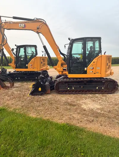 2023 Cat 308CR Great shape clean low hour machine 1800hrs 3 buckets- 24” dig bucket, bran new 36” di...
