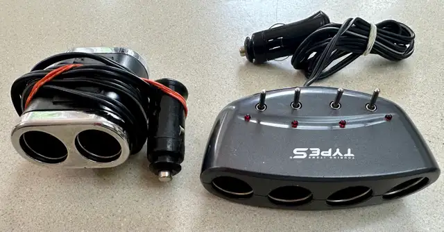 Cigarette Lighter Socket 4  Way Splitter