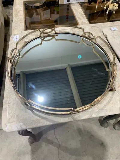 Large Round Mirror Tray, View more