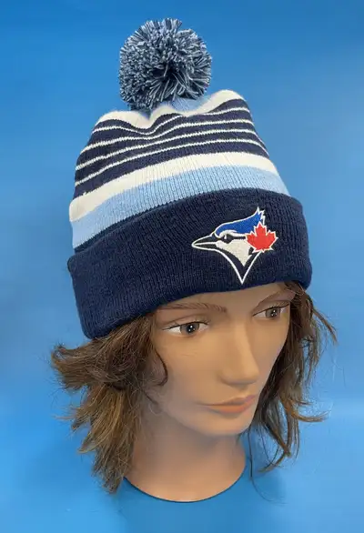 Toronto Blue Jays Striped Toque Winter Hat, View more