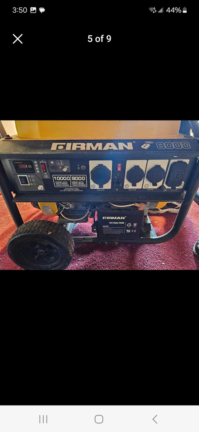 Firman 8000 439cc Generator with Remote Like New Used Once in Other in Sudbury - Image 4