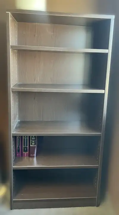BROWN 5-DRAWER BOOKSHELF, View more