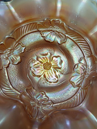 Vintage Dugan Carnival Glass Apple bowl