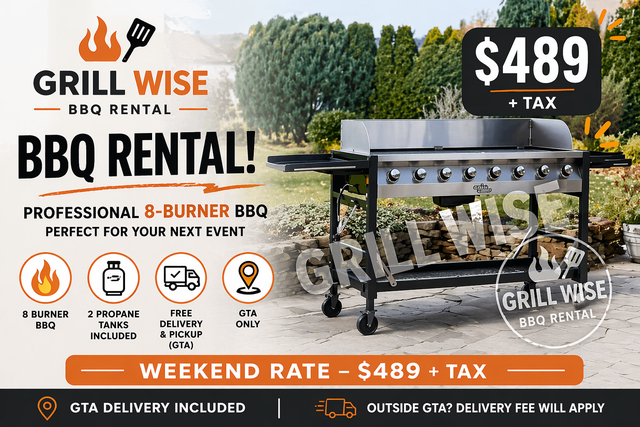 BBQ Rental for Parties - 8 Burner Grill **BOOK NOW