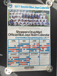1977 Shoppers Drug Mart, Blue Jays wall calendar