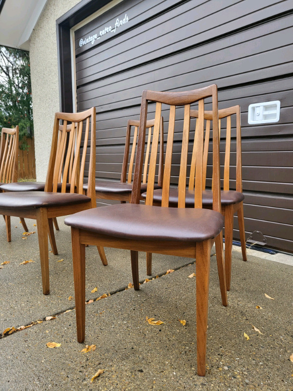 Set of Six Mid Century Teak Tall Back Dining Chairs by G Plan Chairs