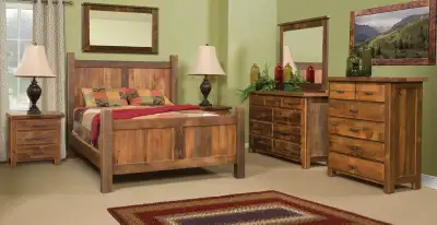 Rustic Style Custom Home Furnishings Compare at pottery barn, restoration warehouse https://www.rust...