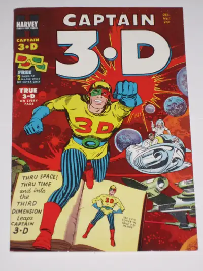 Harvey Comics Captain 3-D#1(1953) Kirby! comic book, View more