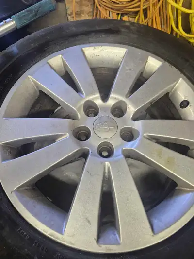 The tires and Rims are in great condition the thread is like new I would say 89% Bolt size is: 5x114...