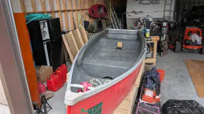 Great boat. Rated for 4 hp trolling motor too. Stored in doors. Very stable cottage style craft. No...