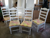 6 solid wood chairs for sale