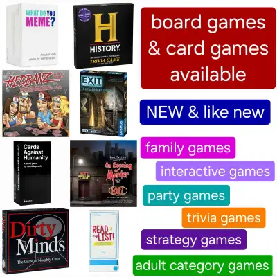 Board Games -  variety of new and like new games, View more