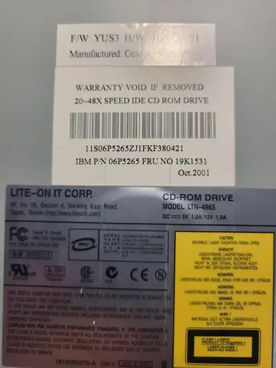 20 - 48X Speed IDE CD ROM Drive Lite-On IT Corp