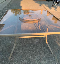 42-in Square Glass Top Patio Table