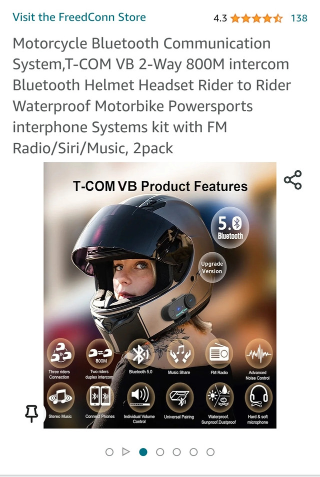 BLUETOOTH HELMET MIC/EARPHONES NEW  in Other in Oshawa / Durham Region