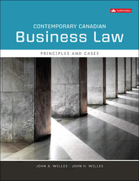 Contemporary Canadian Business Law by Willes