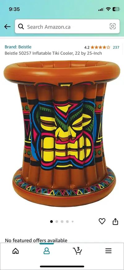 Inflatable  Tiki Cooler, View more