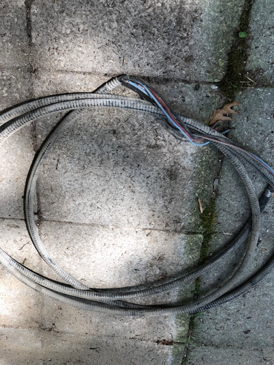 Electrical Cable #8 Copper armoured Teck Cable. 1 pc 20’+. 3 conductor plus ground