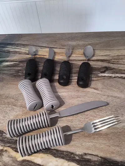 Adaptive utensils and handles for cutlery, View more
