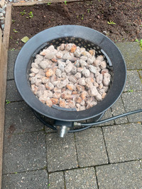 Fire bowl, propane connection