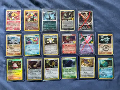Pokemon cards from various eras, modern cards all NM while older cards such as ex era vary in condit...