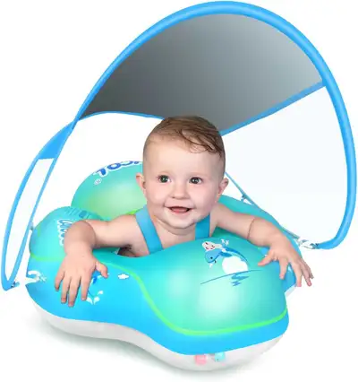 Baby Swimming Float with UPF50+ Sun Canopy , View more