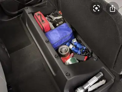 Fits under back seat for storage. Brand new If it’s posted its available